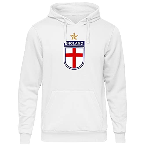 Sudadera con capucha para hombre de Inglaterra, con diseño de equipo de fútbol y contraste para adultos