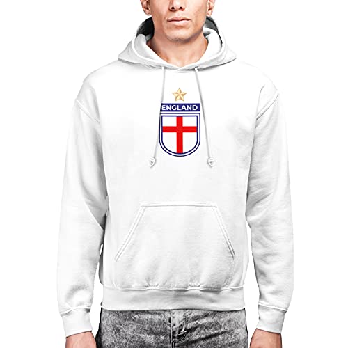 Sudadera con capucha para hombre de Inglaterra, con diseño de equipo de fútbol y contraste para adultos