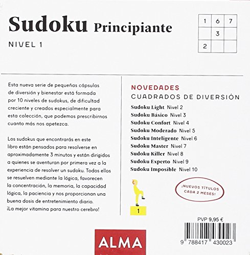 Sudoku principiante. Nivel 1: 25 (Cuadrados de diversión)