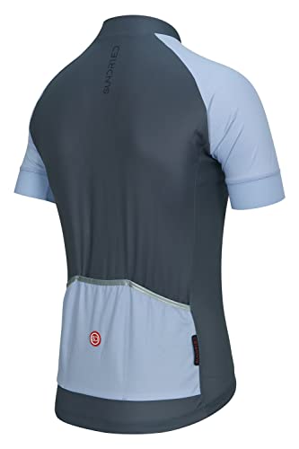 SUNDRIED Maillot Ciclista clásico de Manga Corta para Hombre Bicicleta de Pista Top Ciclismo de montaña Kit de Ciclismo (Azul, XL)