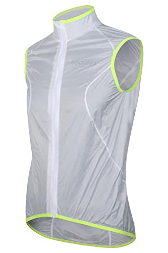 SUNDRIED Paquete de Gilet Ciclismo Correr a Prueba de Viento Resistente al Agua Deporte Chaleco Reflectante Chaleco Ultra Ligero (Negro, XS)