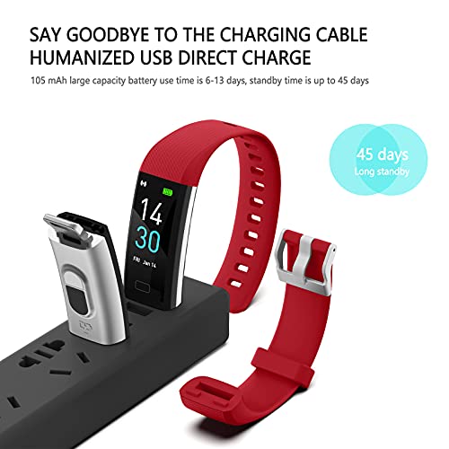 SUPBRO 0.96" Smart Watch Rastreador de Actividad Física para Hombres y Mujeres, Monitor de Frecuencia Cardíaca, Reloj Inteligente para Android iOS Huawei