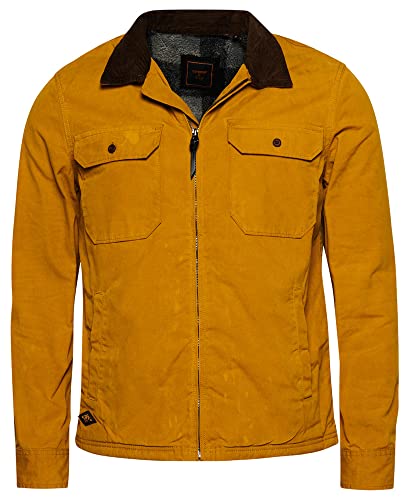 Superdry A1-Casual Jacket Chaqueta, Dijon Wax-Cera, L para Hombre