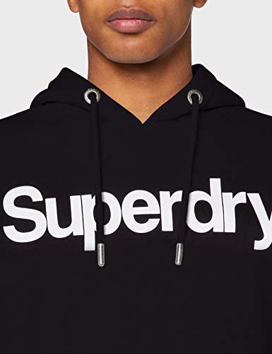 Superdry Cl NS Hood Sudadera con Capucha, Negro, L para Hombre