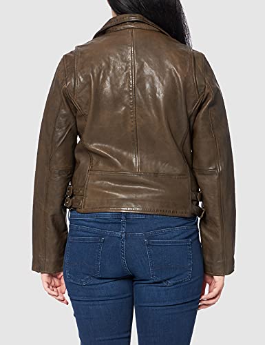 Superdry Classic Biker Jacket Chaqueta, Caqui, L para Mujer