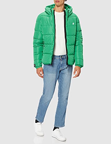 Superdry Con Capucha Chaqueta, Verde, M para Hombre