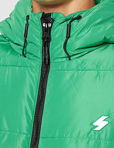 Superdry Con Capucha Chaqueta, Verde, M para Hombre