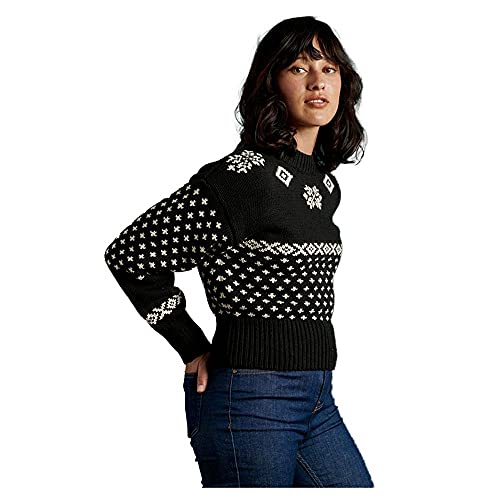Superdry Fredericka Fairisle suéter, Black, S para Mujer