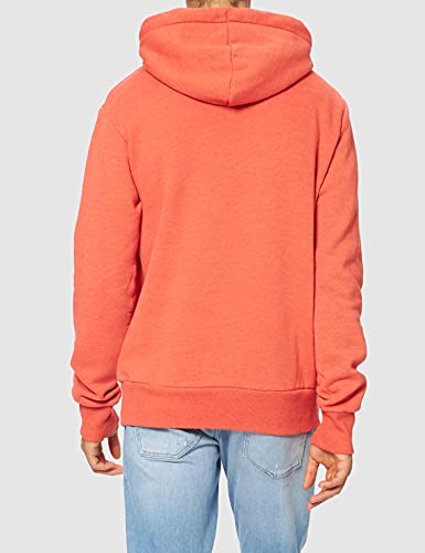 Superdry Heritage Mountain Hood Sudadera con Capucha, Flare Orange, L para Hombre