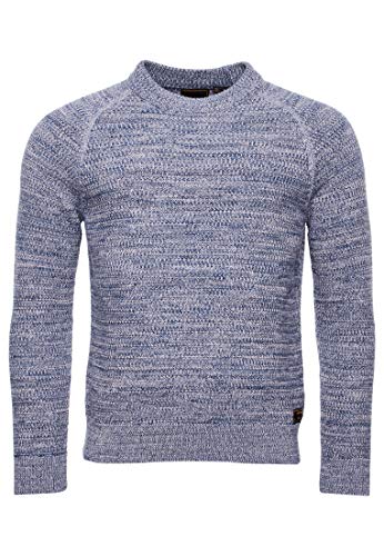 Superdry Keystone Crew Sudadera Skateboarding, Shore Blue Twist, S para Hombre