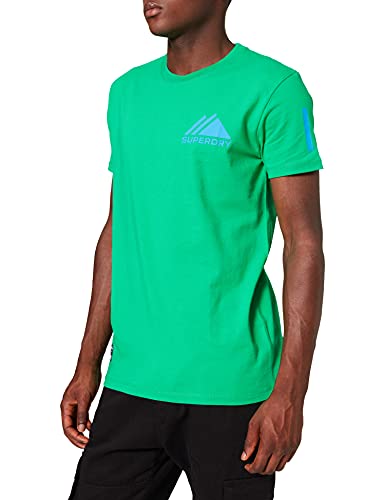 Superdry M1011088a Mountain Sport Mono Mini tee, Verde Vivo, L para Hombre