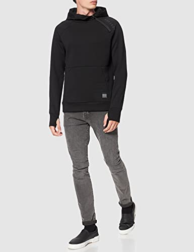 Superdry Sudadera de Entrenamiento Gymtech con Capucha para Hombre, Negro, M