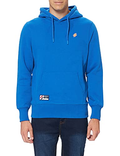 Superdry Superdry Code Essential Hood, Sudadera Con Capucha Hombre, Azul (Blue Cobalto), S