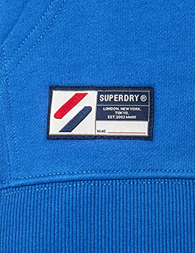 Superdry Superdry Code Essential Hood, Sudadera Con Capucha Hombre, Azul (Blue Cobalto), S