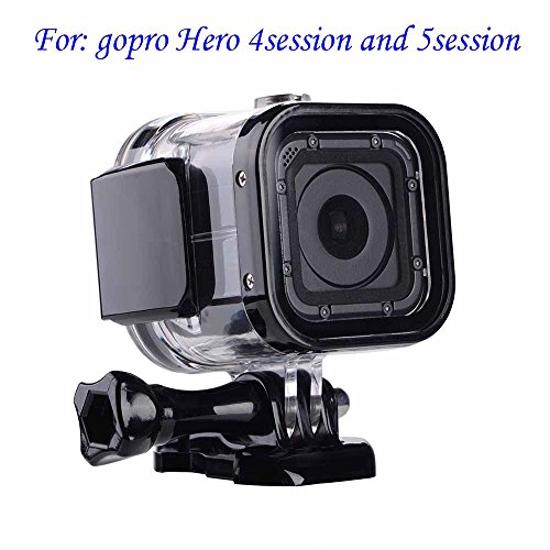 Suptig Carcasa protectora de repuesto impermeable para GoPro Hero 4session, 5session cámara deportiva exterior para uso subacuático, resistente al agua hasta 60 m