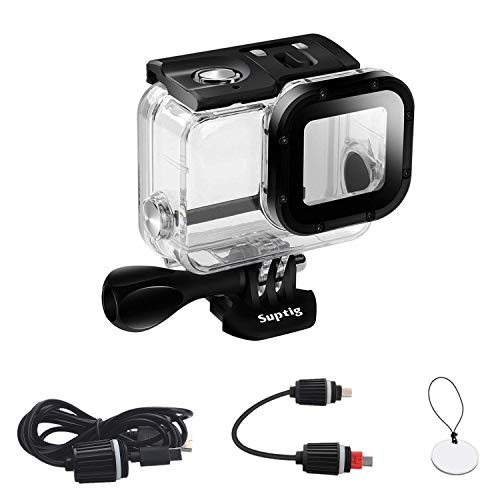 Suptig Funda protectora de repuesto impermeable compatible con GoPro Hero 7 Black Hero 5 Gopro Hero 6 para carga subacuática, resistente al agua hasta 164 pies (50 m)