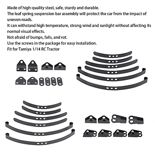 Suspensión de Resorte de Hoja Tipo Hoja, Excelentes Accesorios Suspensión de Resorte de Hoja Tipo Hoja Delantera Trasera para para para Tractor RC 1/14