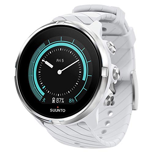 Suunto 9 Reloj Deportivo GPS con batería de Larga duración y medición del Ritmo cardiaco en la muñeca, Unisex-Adulto, Blanco, Talla Única