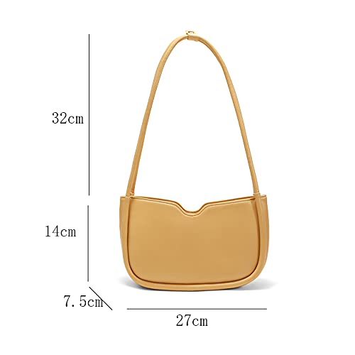 Sxcespp Bolso de Mano de Piel sintética Suave para Mujer De, Bolso de Cubo, Bolso de Mano de Hombro de Embrague clásico Retro con Cierre de Cremallera Bolsos de Hombro Laterales para Mujer