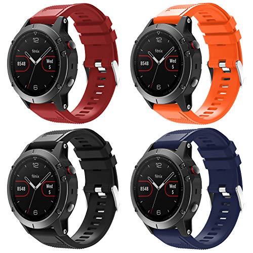 Sycreek Compatible para Garmin Fenix ​​5 Correa Reemplazo de Silicona 22mm Correa Deportiva de Auste Rápido para Fenix ​​6/Fenix ​​6 Pro/Fenix ​​5/Fenix ​​5 Plus/Forerunner 935