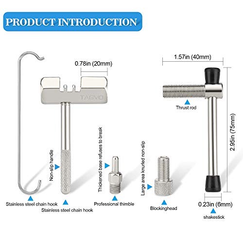 TAGVO Bicicleta Herramienta de Cadena, Bicicleta de Cadena Breaker Spliter Link Remover Cadena de reparación Herramienta de Bicicleta Remache de Cadena-Compacto y portátil