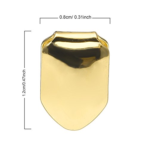 Tapa de diente portátil de moda chapada en oro estilo Hip Hop de la parrilla de dientes dorado