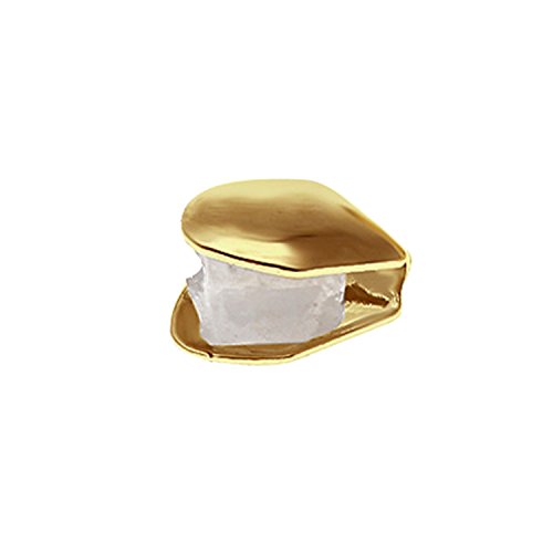 Tapa de diente portátil de moda chapada en oro estilo Hip Hop de la parrilla de dientes dorado