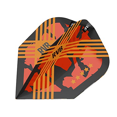 Target Darts Raymond Van Barneveld RVB 95 Gen 3 23G 95% Tungsten Swiss Point Steel Tip Darts Set Suiza Punta Dardos, Unisex, Plata, Negro y Naranja, 23 g