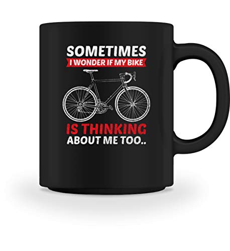 Taza divertida con texto en alemán "Biking Bike MTB Ciclismo Ciclismo Biking Bikes Bikes Bikes Bikes MTB Ciclismo Biker Negro 50/52