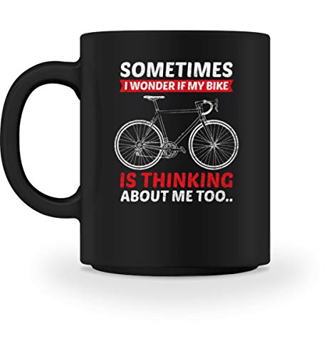 Taza divertida con texto en alemán "Biking Bike MTB Ciclismo Ciclismo Biking Bikes Bikes Bikes Bikes MTB Ciclismo Biker Negro 50/52