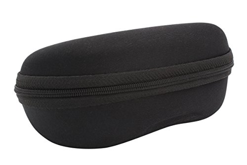 TBOC Funda Rígida Gafas de Sol - [Pack 2 Unidades] Estuche Negro Ligero con Cremallera para Cinturón Bolso Mochila Coche para Guardar Gafas de Ver Lectura Natación Grandes Pequeñas Hombre Mujer Niño