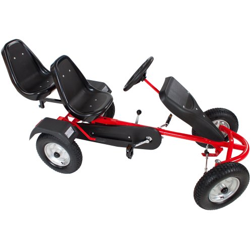 TecTake Go Kart Coche con Pedales - disponible en diferentes colores - (Rojo)