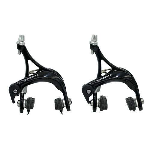 Tektro R340 Road Bike Dual Pivot Caliper Brake Set, Front and Rear, Black, MH1816