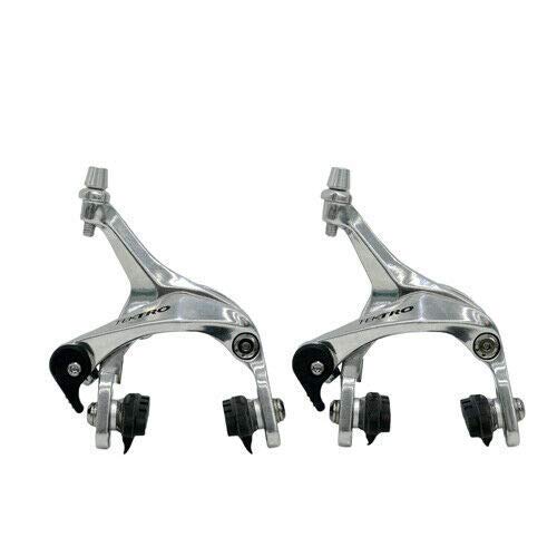 Tektro R340 Road Bike Dual Pivot Caliper Brake Set, Front and Rear, Silver, MH1817