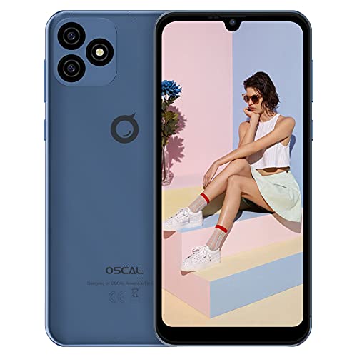 Teléfono Móvil Baratos OSCAL C20, Android 11 Batería 3380 mAh 6.1" HD+ Pantalla 19.5:9 Smartphone 32GB ROM (Ampliable 128GB) Quad-Core 3G Dual SIM Moviles Libres Face ID/GPS/FM