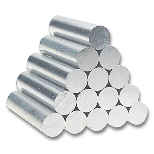 TEN-HIGH Varilla de aluminio，Varilla de aleación de aluminio 6061 Longgitud 200，500mm