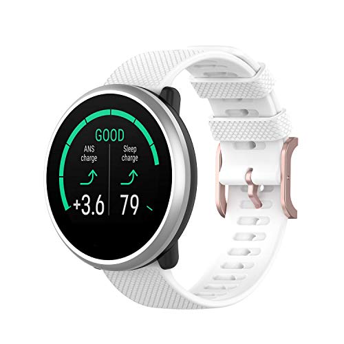 Tencloud Correas compatibles con correa Polar Unite, pulsera de repuesto suave impermeable silicona Sport Band para Polar Unite/Ignite Smartwatch (blanco)