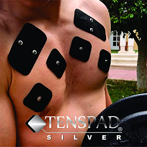 TENSPAD SILVER Set de 12 Electrodos para Bluetens Duo Sport (8 electrodos S y 4 electrodos M). Bluetens no fabrica ni Vende Estos electrodos.