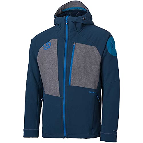 Ternua Chaqueta con capucha Lekko Hard para hombre, azul, M