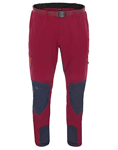 Ternua Withorn Pantalón, Hombre, Rojo (Burgundy) / Gris (Whales Grey), XXL