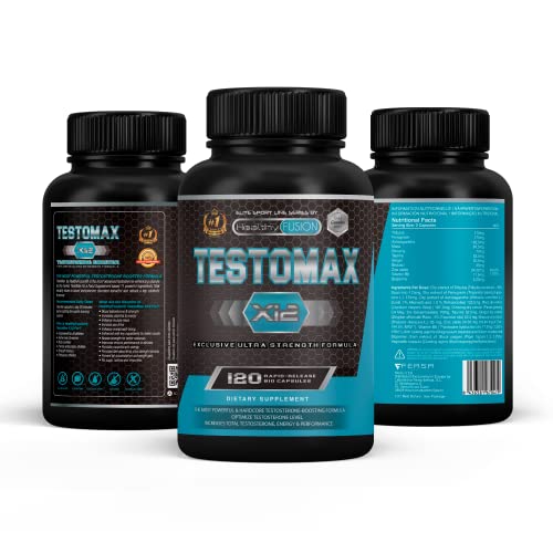 Testosterona | Potente booster de testosterona pura | Con maca andina y taurina | Potenciador sexual | Aumenta la masa muscular, el rendimiento y la libido sexual | Acción quemagrasas | 120 cápsulas