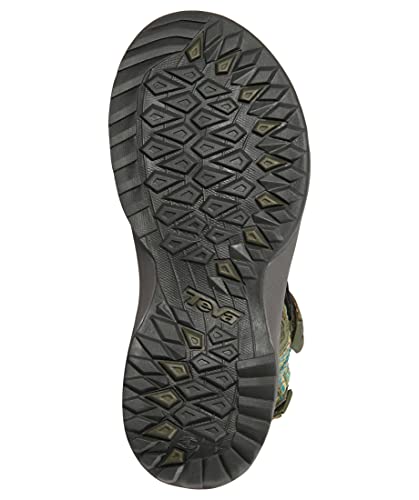 Teva Terra Fi Lite, Sandalias de Punta Descubierta Mujer, Verde (Burnt Olive Btol), 37 EU