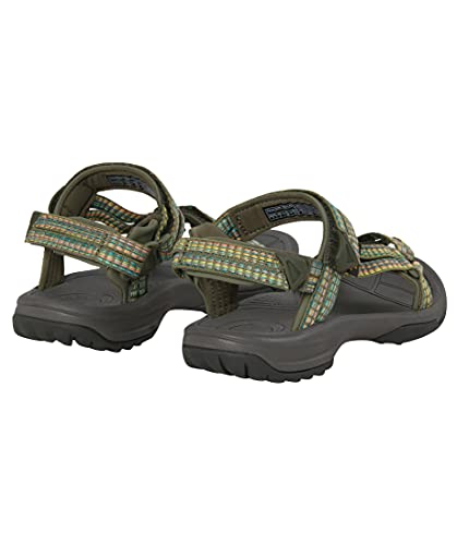 Teva Terra Fi Lite, Sandalias de Punta Descubierta Mujer, Verde (Burnt Olive Btol), 37 EU