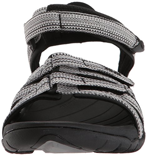 Teva Tira, Sandalias de Punta Descubierta Mujer, Negro (Black/White Multi Bwml), 36 EU