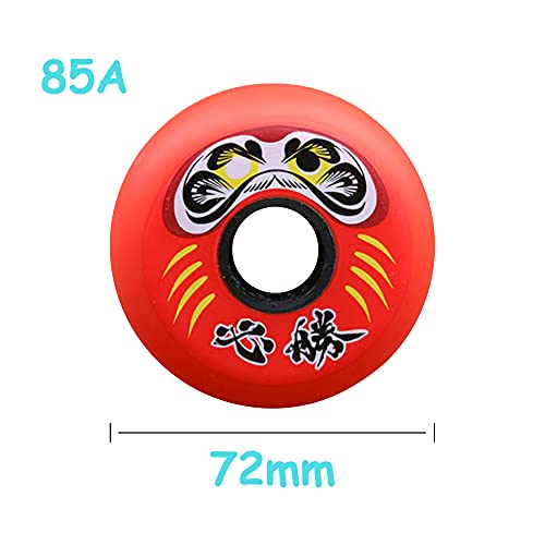 TGHY 8 Piezas Rueda para Patínes En Línea 72mm Rueda De PU De Perfil Completo 85A para Reemplazar Patines En Línea Antiguos Diseño De Drama Chino,Negro