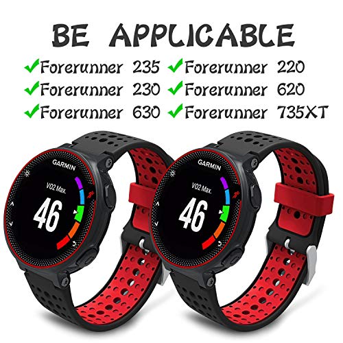 Th-some Correa para Garmin Forerunner 235 - Compatible con Forerunner 735XT Correa de Reloj, Pulsera de Reemplazo Silicona Suave Sports Banda para Forerunner 220, 230, 620, 630 y 735XT Smart Watch