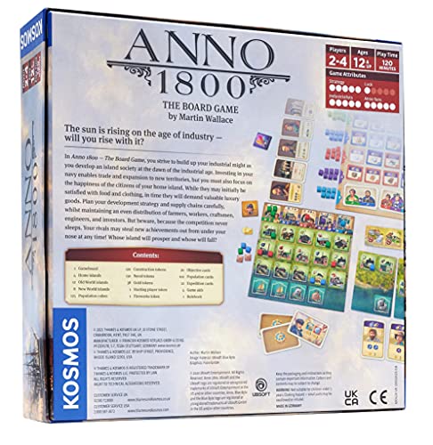 Thames & Kosmos | 680428 | Anno 1800 | Juego de Mesa | Juego de Estrategia | Ubisoft Entertainment | Martin Wallace | 12 +