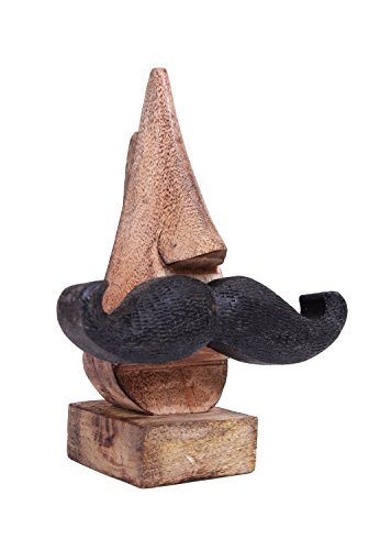The Indian Arts Repose lunettes standard con bigote noire en bois de palissandre sculpté à la main