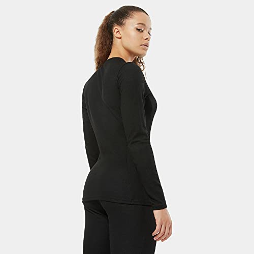 The North Face W Easy L/S Crew Neck TNF Black Baselayer, Mujer, TNF Black, M