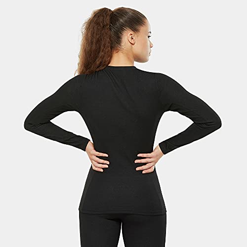 The North Face W Easy L/S Crew Neck TNF Black Baselayer, Mujer, TNF Black, M